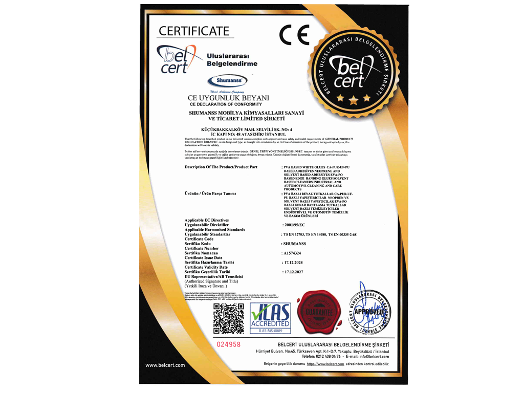 CE UYGUNLUK BELGESİ